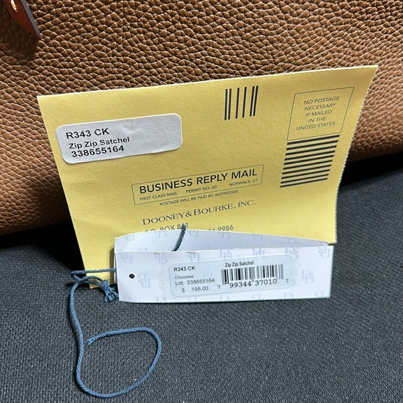 Dooney & Bourke Tan Leather Satchel - Picture 8 of 10